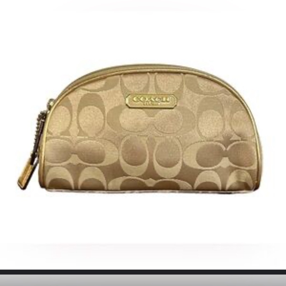 Coach Metallic Gold Cosmetic Bag